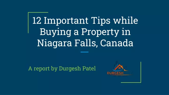 12 important tips while buying a property in niagara falls canada