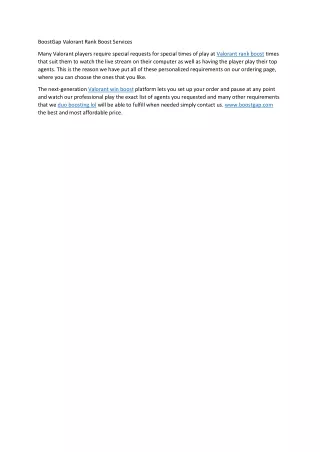 boostgap valorant rank boost services