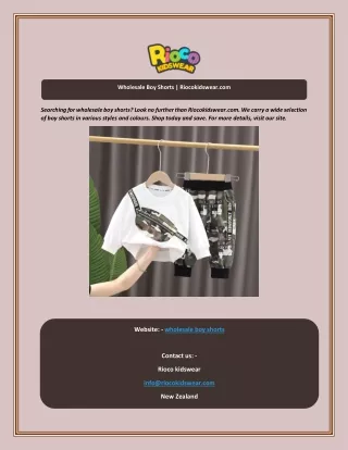 wholesale boy shorts riocokidswear com