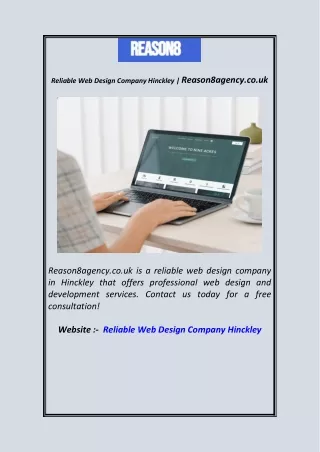 Reliable Web Design Company Hinckley Reason8agency.co.uk