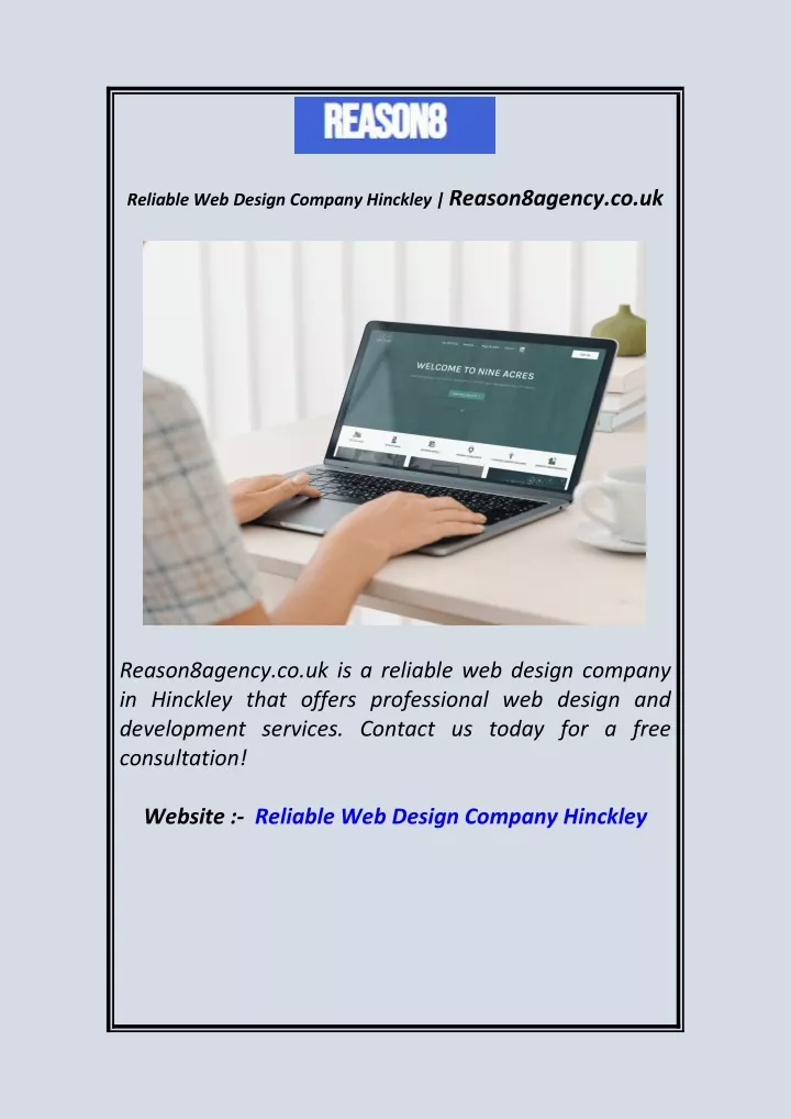 reliable web design company hinckley