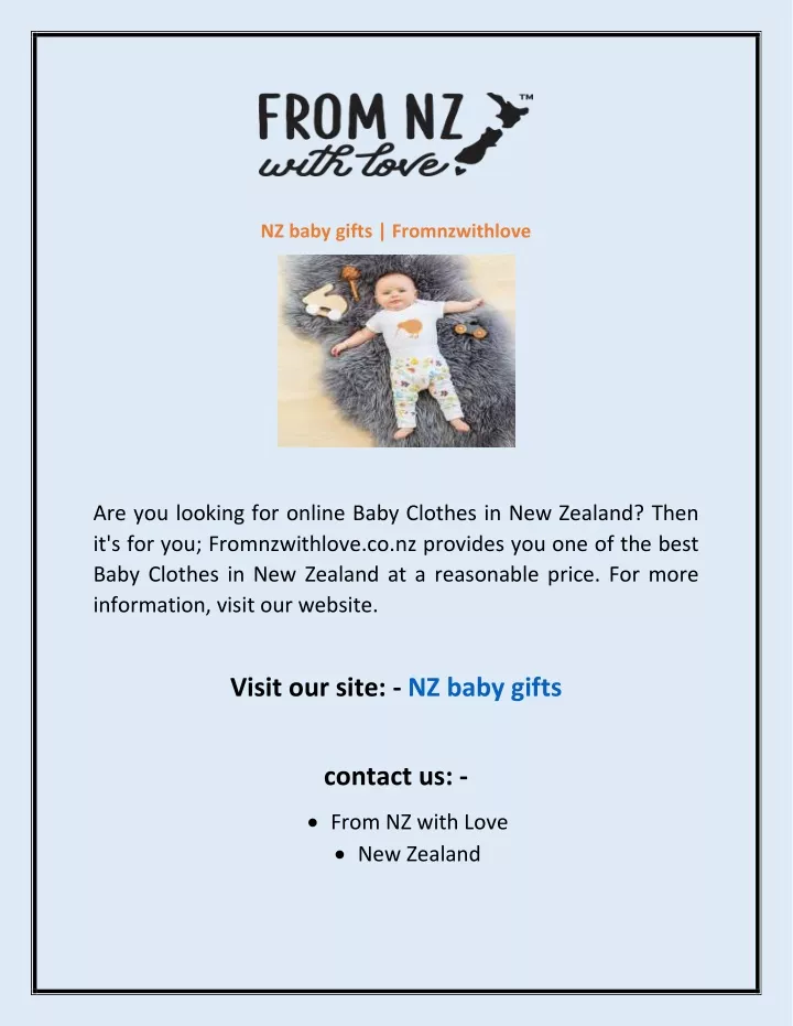 nz baby gifts fromnzwithlove