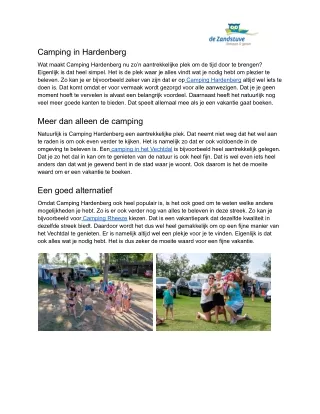 camping in hardenberg