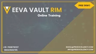Veeva Vault RIM Online Training By Real-Time Consultant
