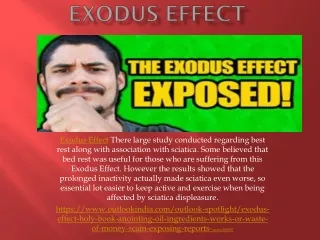 exodus effect there large study conducted
