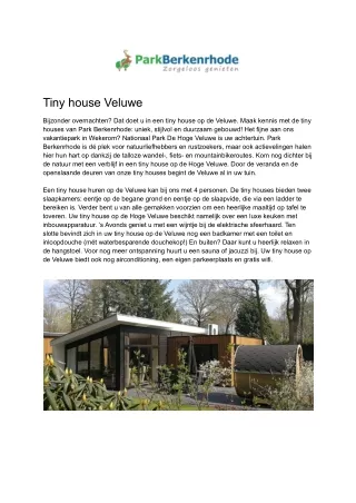 tiny house veluwe