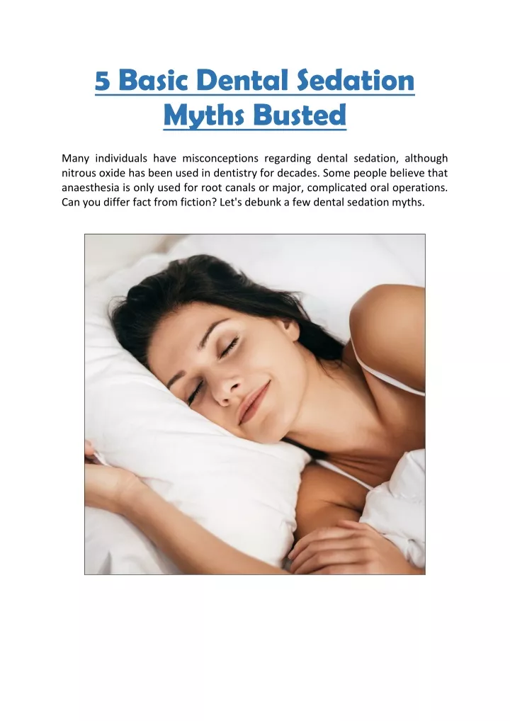 5 basic dental sedation myths busted