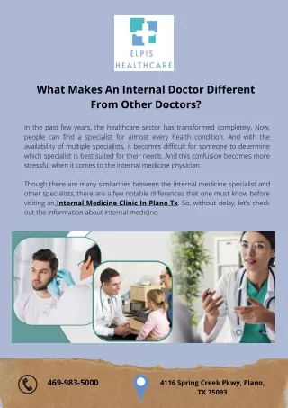 what makes an internal doctor different from