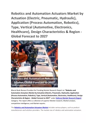 robotics and automation actuators market
