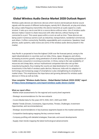 global wireless audio device market