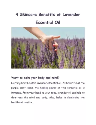 4 skincare benefits of Lavender essential oil (1)