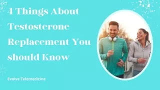 4 Things About Testosterone Replacement You should  Know