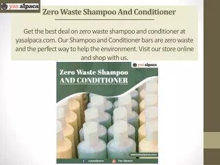 Zero Waste Shampoo And Conditioner
