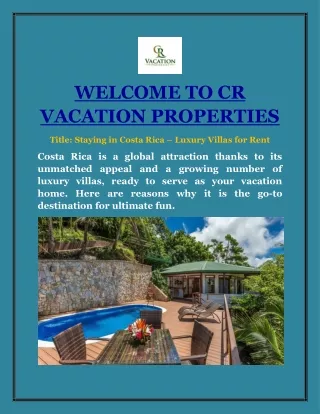 welcome to cr vacation properties