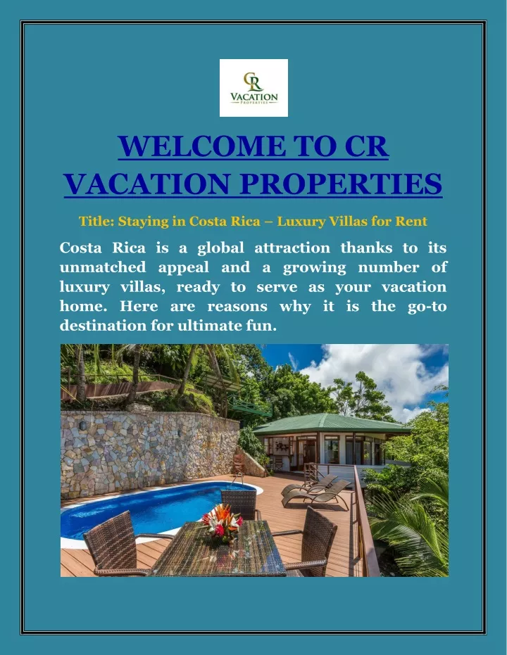 welcome to cr vacation properties