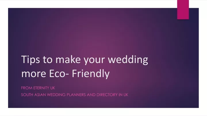 tips to make your wedding more eco friendly