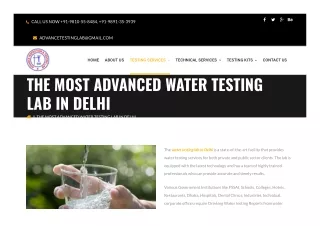The Best Water Testing Lab In Delhi A Comprehensive Guide