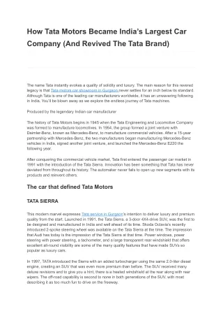 how tata motors became india s largest
