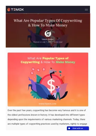 What Are Popular Types Of Copywriting & How To Make Money