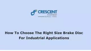 how to choose the right size brake disc