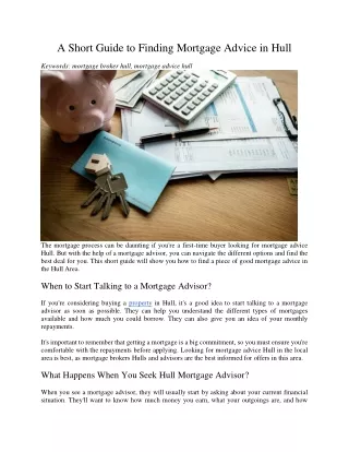 a short guide to finding mortgage advice in hull