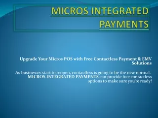 upgrade your micros pos with free contactless