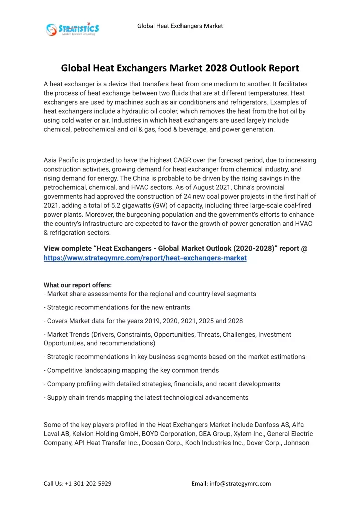 global heat exchangers market