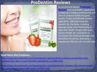 Prodentim Real Reviews