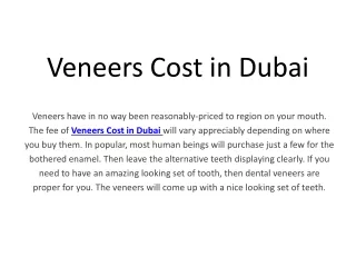veneers cost in dubai