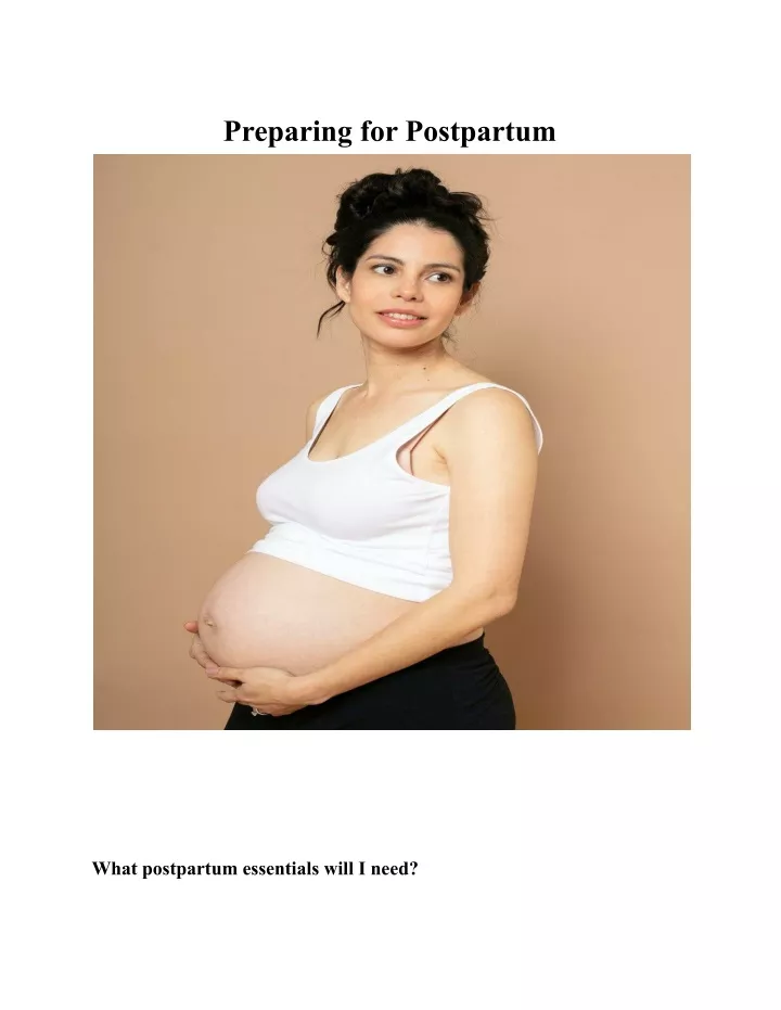 preparing for postpartum