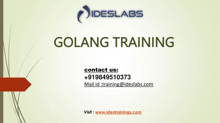 golang training golang training