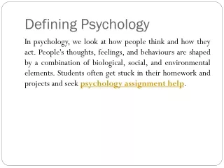 defining psychology