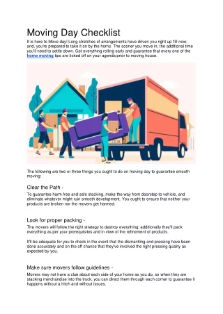 moving day checklist it is here to move day long
