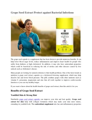 grape seed extract protect against bacterial