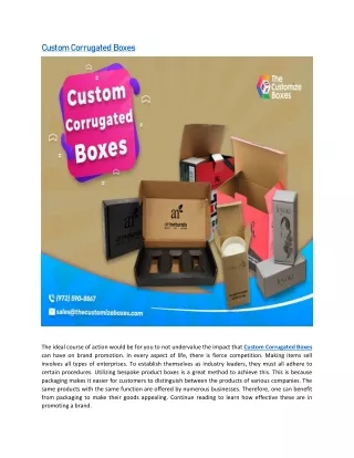 Custom Corrugated Boxes