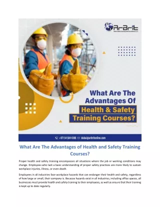 What Are The Advantages of Health and Safety Training Courses