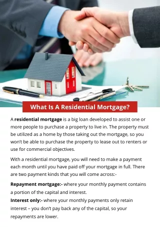 What Is A Residential Mortgage