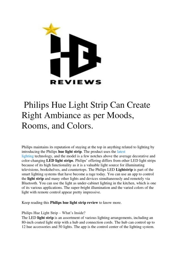 philips hue light strip can create right ambiance
