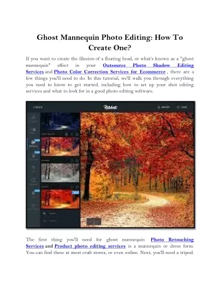 ghost mannequin photo editing how to create one