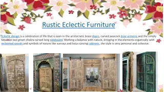 rustic eclectic furniture