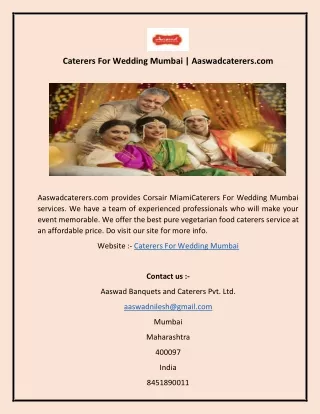 caterers for wedding mumbai aaswadcaterers com