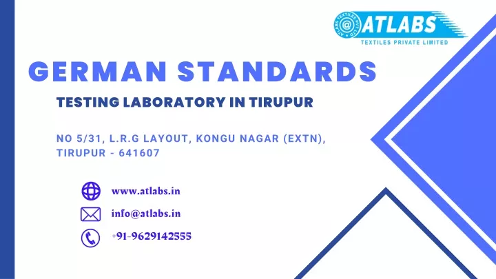 german standards testing laboratory in tirupur