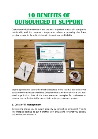 10 Benefits of Outsourced IT Support