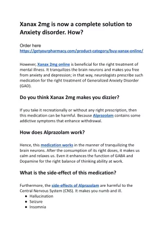 xanax 2mg is now a complete solution to anxiety