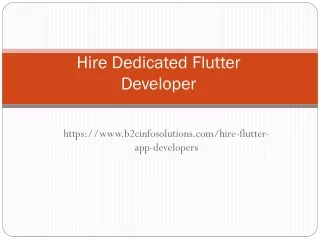 Hire Dedicated Flutter Developer