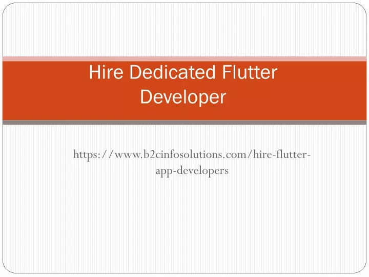 hire dedicated flutter developer