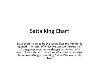 satta king chart