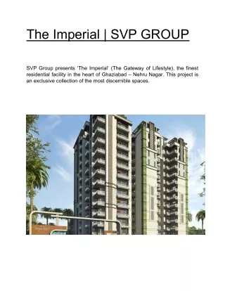 The Imperial  | SVP GROUP