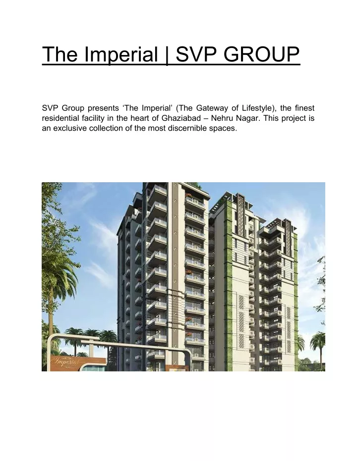 the imperial svp group