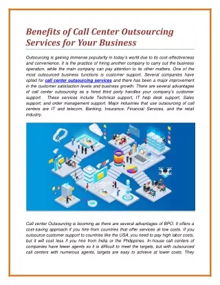 benefits of call center outsourcing services